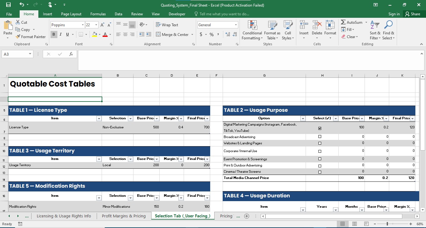 Pricing Engine System Setup